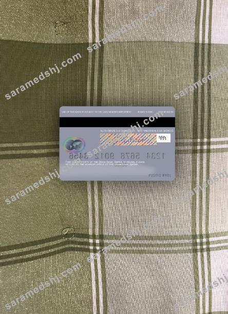 Qatar Doha Bank mastercard photolook back